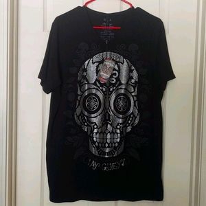 NWT ¡Ay Güey! Skull Embellished Tee